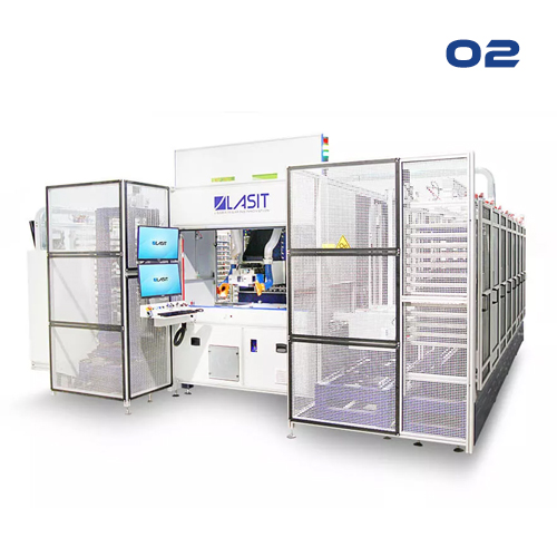 FLYGANTRY-02 Automatic tag laser marking with labeling system