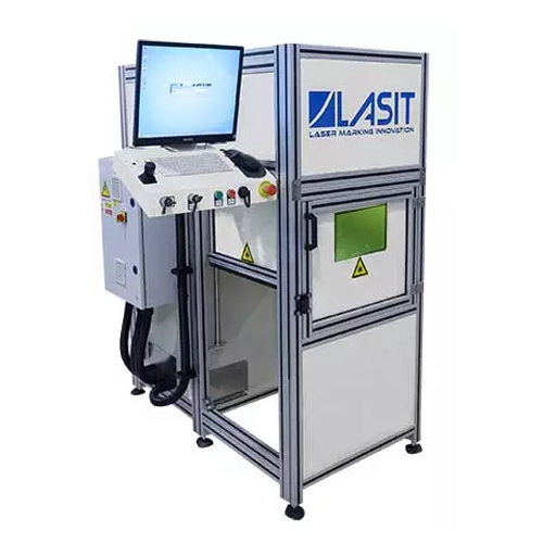 FLYLINE Automatic tag laser marking with labeling system