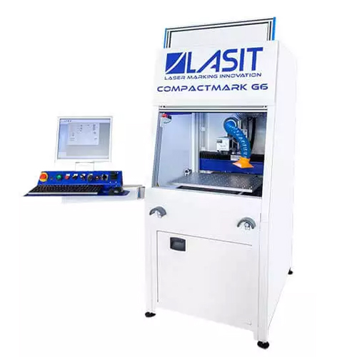 G6 Automatic tag laser marking with labeling system
